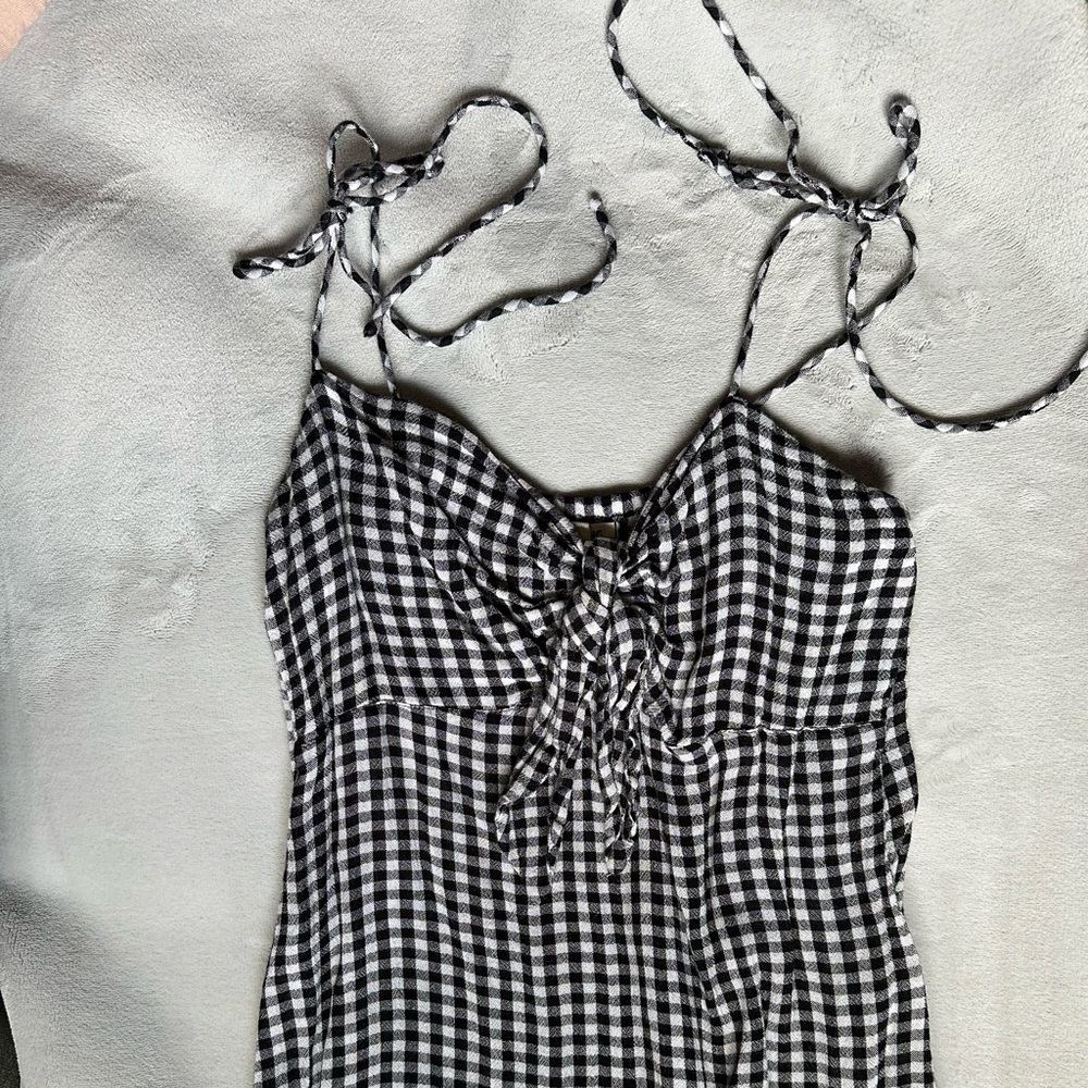 Billabong plaid spaghetti strap dress women’s
